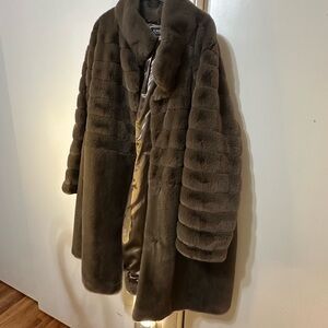 Jones New York Plush Brown Coat
